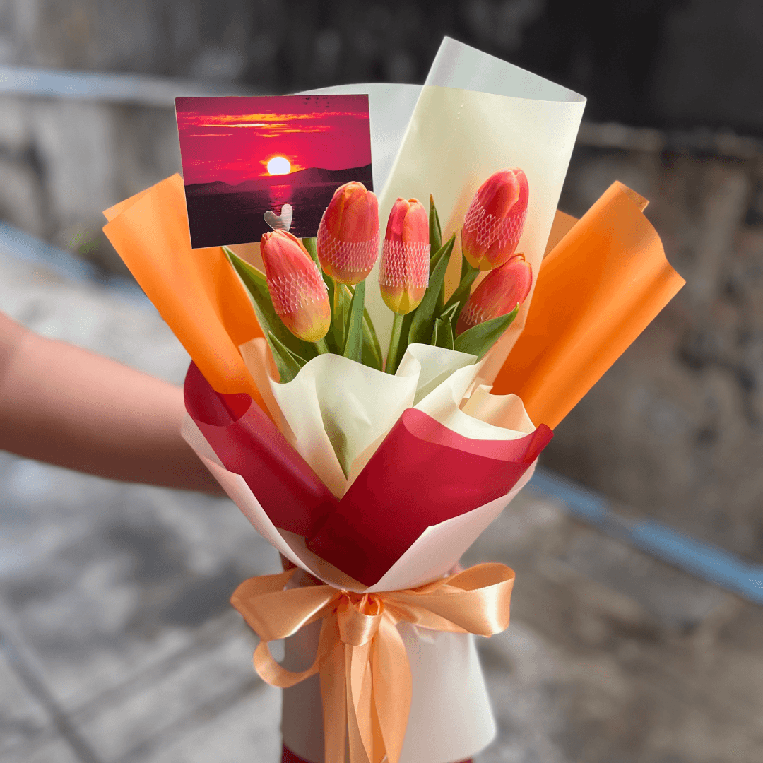 Orange Rose Bouquet - Metro Manila Flower Shop