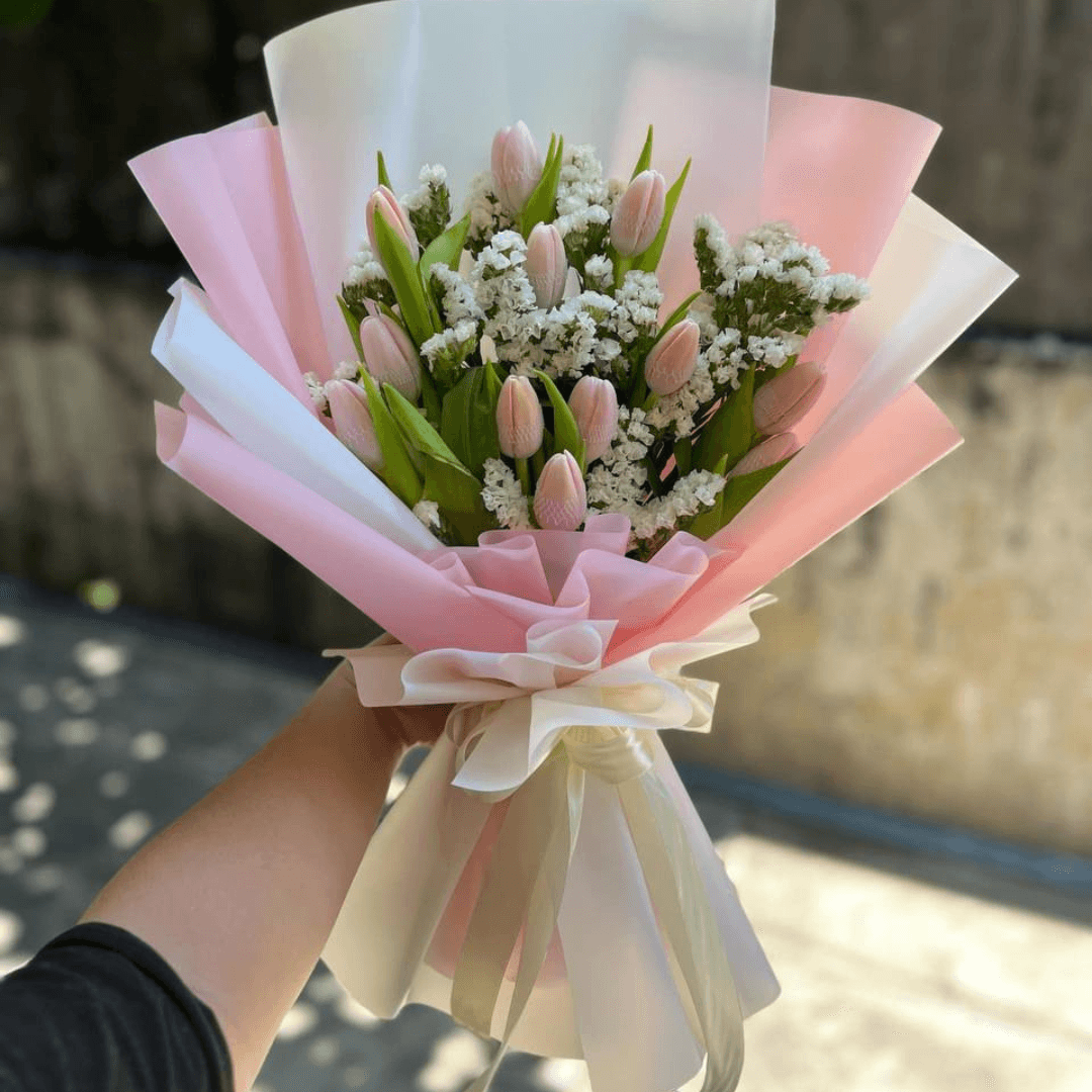 Pink Tulips Bouquet - Fresh Florist Manila Sampaloc